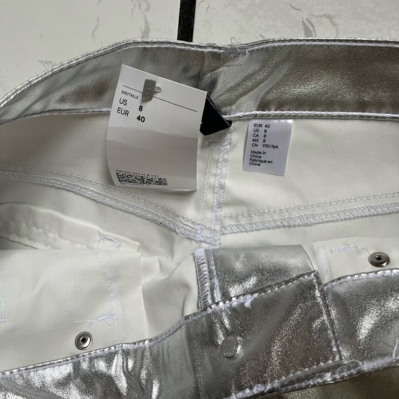 H&M NWT silver pants - Picture 3 of 6